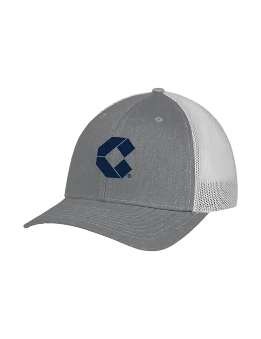 Richardson Adjustable Snapback Original 112 Trucker Cap Heather Grey w/Light Grey Mesh w/Control Air Icon Logo