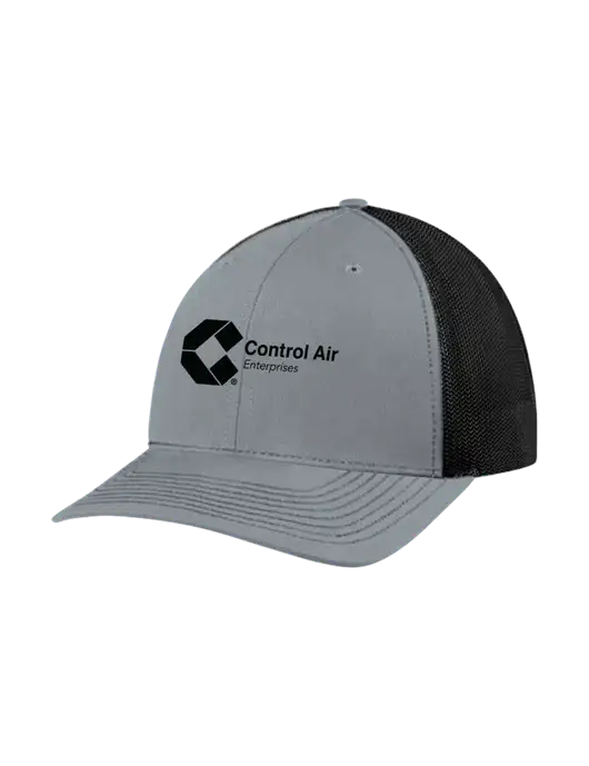 Richardson Adjustable Snapback Original 112 Trucker Cap Heather Grey w/Black Mesh w/Control Air Enterprises Logo